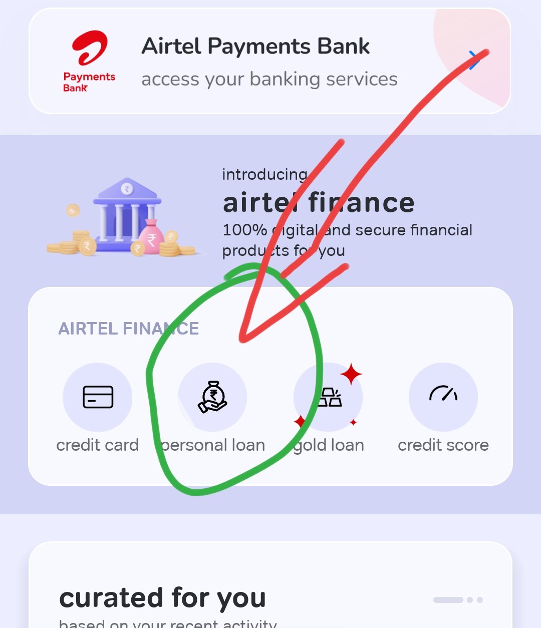 Airtel personal loan