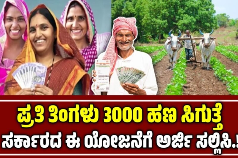 ಪ್ರಧಾನಮಂತ್ರಿ ಕಿಸಾನ್ ಮಾನ್ಧನ್ ಯೋಜನೆ: ಪ್ರತಿ ತಿಂಗಳು ₹3000 ಹಣ ಸಿಗುವ ಸರ್ಕಾರದ ಹೊಸ ಯೋಜನೆ ಇಲ್ಲಿದೆ ಸಂಪೂರ್ಣ ಮಾಹಿತಿ